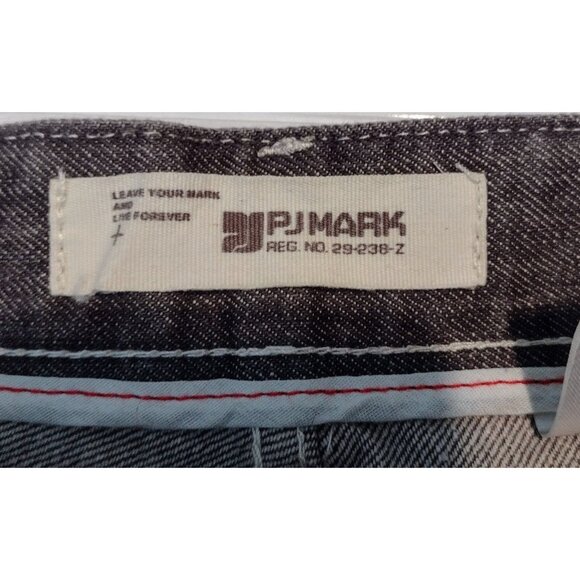 PJ Mark Men's Gray Relaxed Denim Jeans Size 34 x 32 Straight Leg Streetwear - Picture 7 of 8